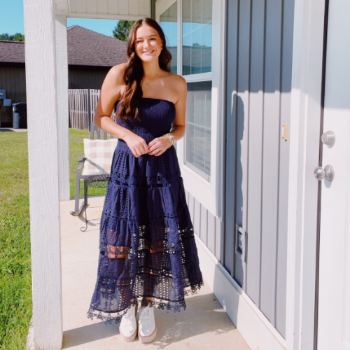 Eyelet Lace Tube Dress